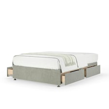 Neptune Spring Seal Grey Naples Velvet 4 Drawer Divan Set Double