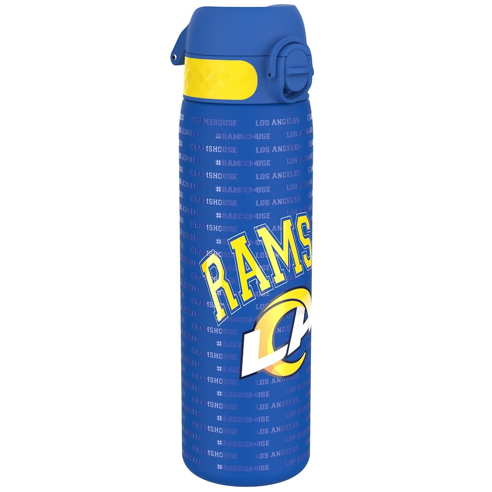 image 1 of Leak Proof Slim Water Bottle, Stainless Steel, NFL, 600ml (20oz) | Blue | NFL Rams | One Size