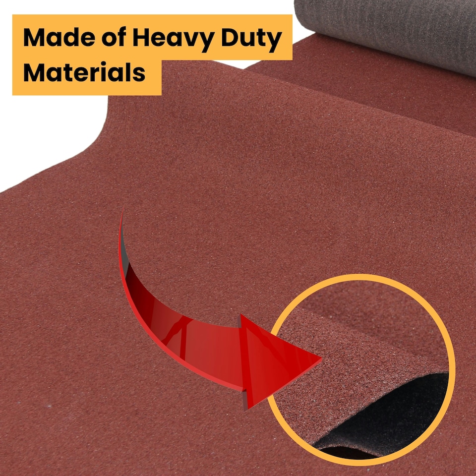 image 1 of NOVECRAFTO Polyester Shed Roofing Felt – Heavy-Duty Weatherproof Roof Felt Roll for Summerhouses, Sheds & Kennels – Premium Long-Life Roof Covering Red | 8m x 1m
