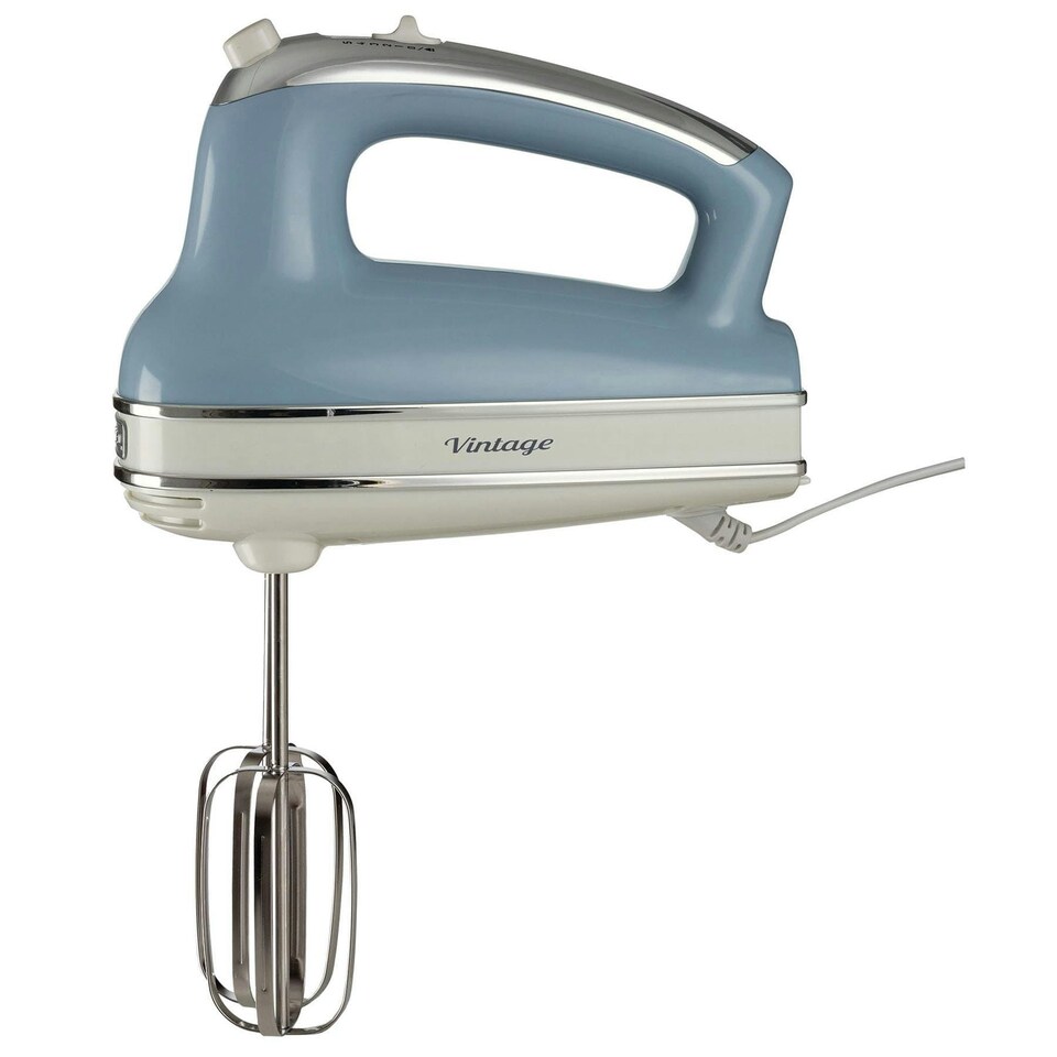 image 1 of Ariete 548/05 Retro Style Hand Mixer Electric Whisk, 5 Speed & Turbo Function, Blue
