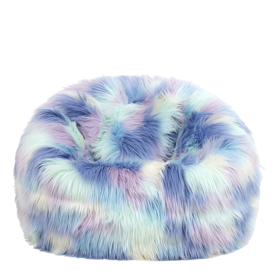 image 1 of Kids Classic Faux Fur Bean Bag Chair Unicorn Bean Bags for Children | Multi | Unicorn | 1