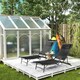 image 8 of Outsunny Set of 2 Garden Sun Loungers, Folding Chaise Lounge Chairs, Black 