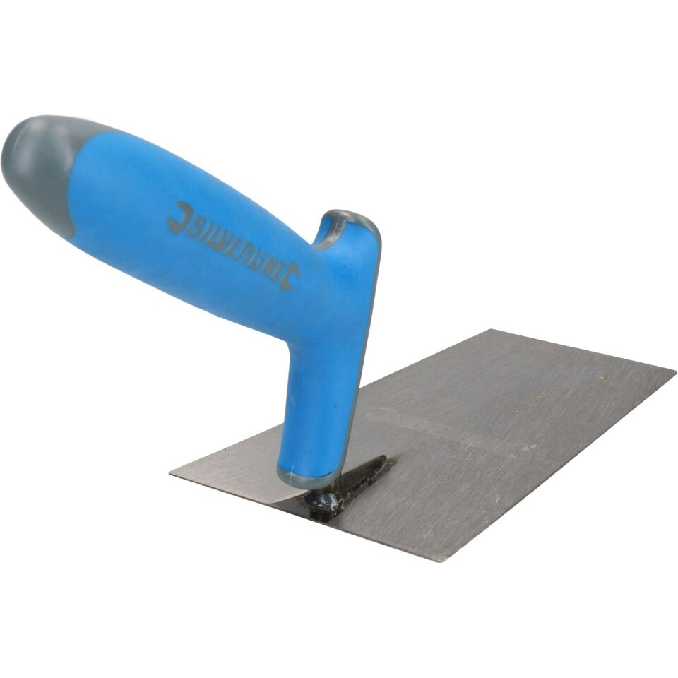 image 1 of 180 x 110mm Bucket Trowel Carbon Steel Soft-Grip Handle Cement Masonry Brickwork
