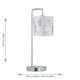 image 7 of Set of 2 Arched Table Lamps with White Fern Shades | Chrome | White | Large | 2