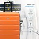 image 4 of Flight Knight Set of 3 Lightweight 4 Wheel ABS Hard Case Suitcases Cabin & Hold Luggage, 100+ Airlines Approved - easyJet, British Airways, Ryanair, Jet2 Orange | Orange / Black