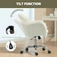 image 5 of HOMCOM Modern Velvet Office Desk Chair for Bedroom, Living Room, Beige | Multi