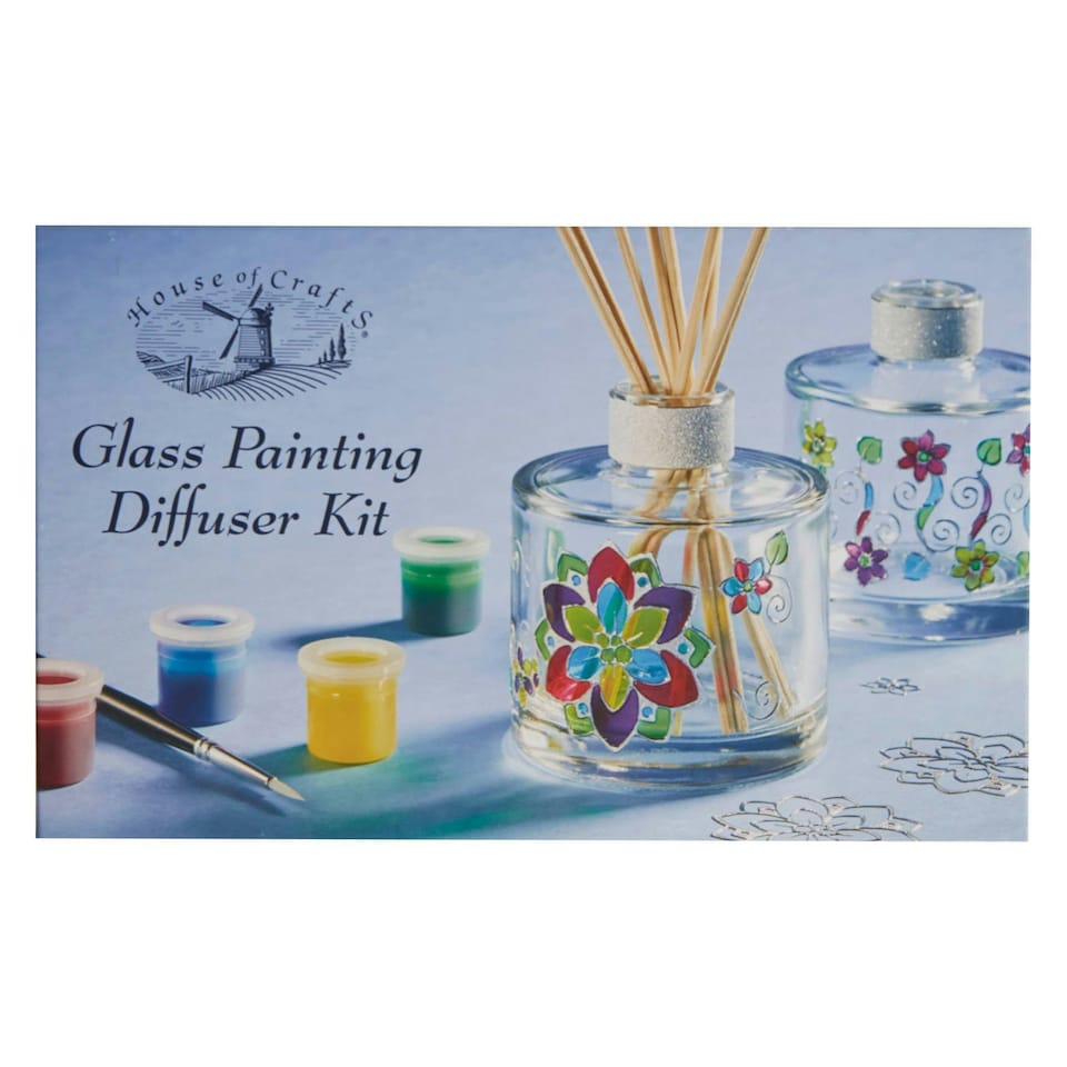 image 1 of House of Crafts Glass Painting Diffuser, Multicoloured, Single Craft Kit