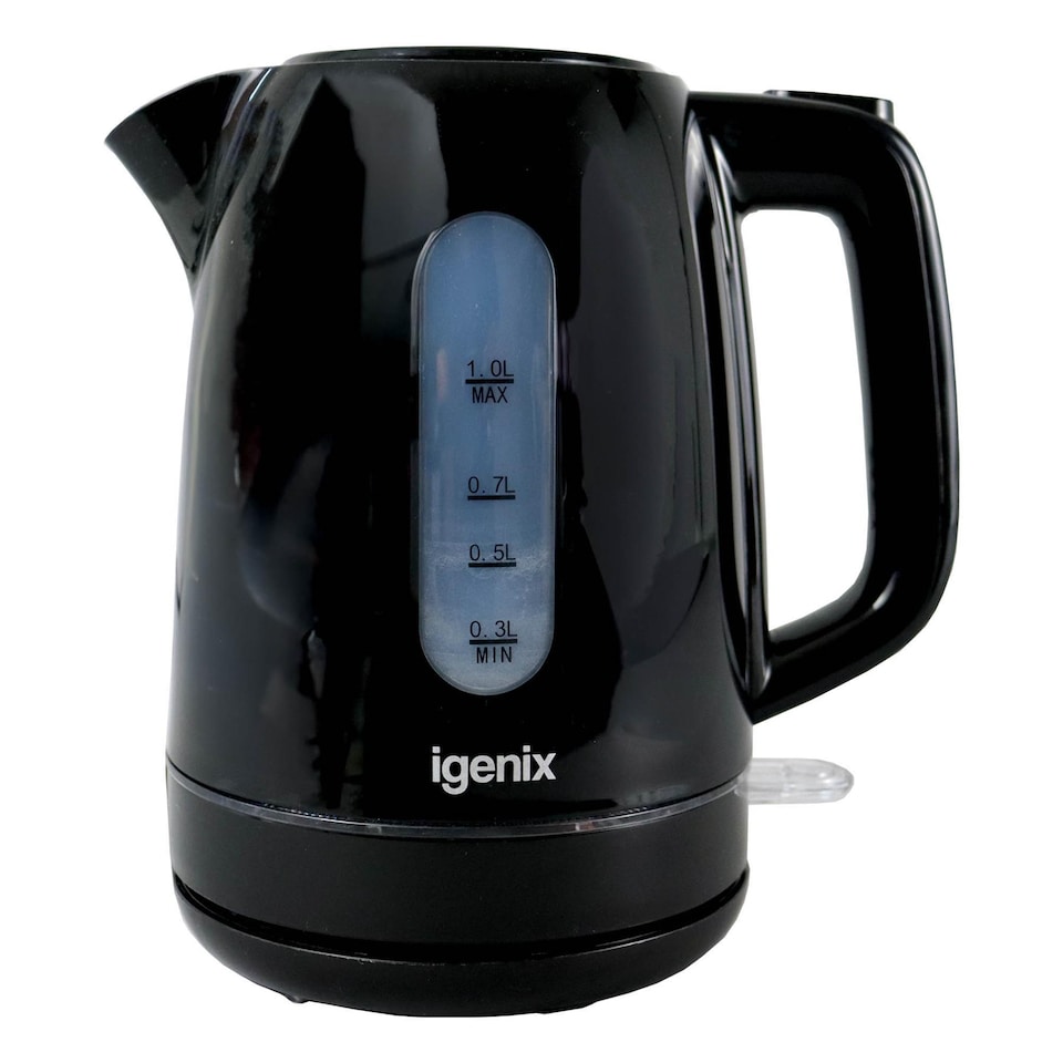 image 1 of Igenix IGK01022B Cordless Electric Jug Kettle, 2200 Watt Rapid Boil, Black