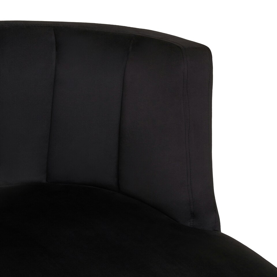 image 1 of Interiors by Premier Black Velvet Chair for Living Room, Chair with Velvet Upholstery, Dining Chair for Lounge, Dinner, Home