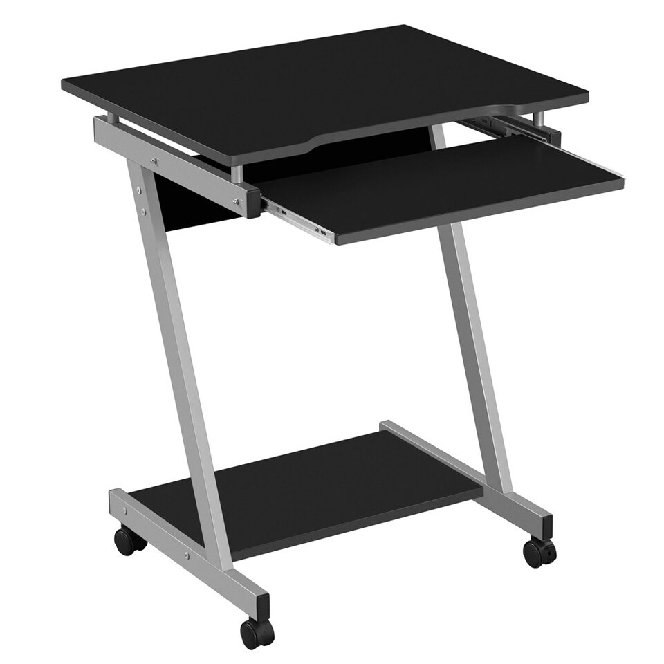 image 1 of Yaheetech Z-Shaped Computer Desk | Black