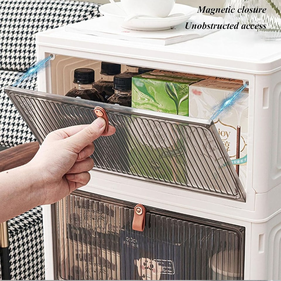 image 1 of Plastic Storage Drawer Tower Unit with Wheels – 6 Tier Multipurpose Organizer for Home & Office