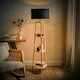 image 1 of ValueLights Hiru Wooden 3 Tier Shelf Floor Lamp Black Shade & Bulb Black