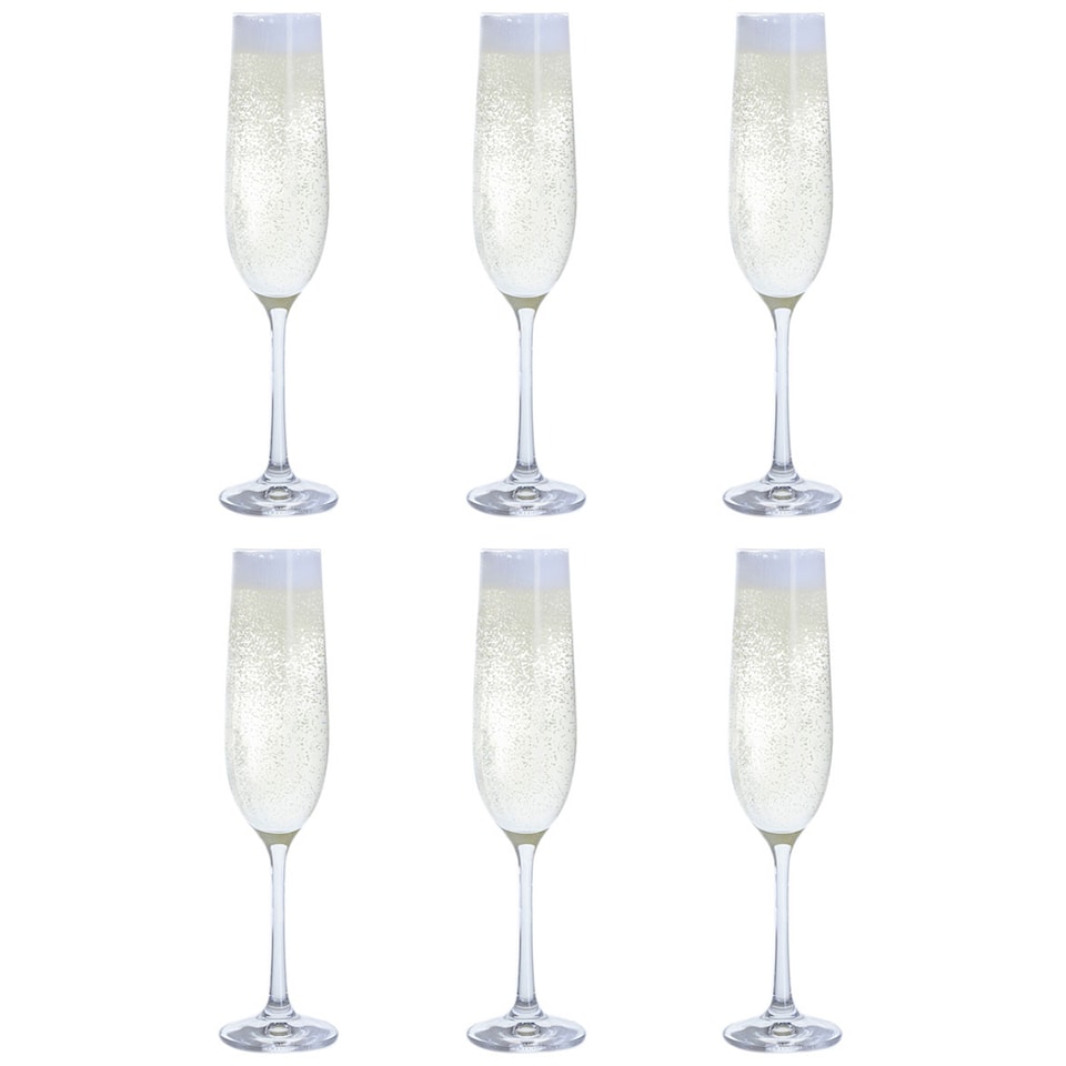 image 1 of Dartington Wine & Dine Champagne Flute Glasses Set Of 6