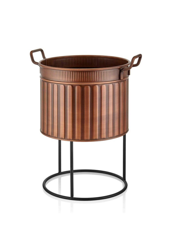 image 1 of Copper Plant Pot - 46 cm (H) x 32 cm (Dia)