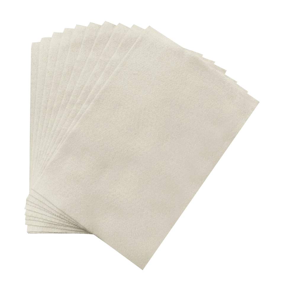 image 1 of Pack of 10 A4 Coloured Felt 180gsm Sheets Cream | Ivory | A4