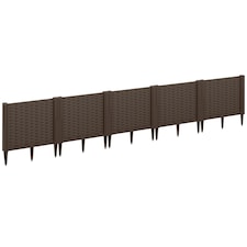 Outsunny Plastic Planter Box Kit, Modular Raised Bed for Flowers, Herbs 