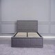 image 2 of Ottoman Storage Bed grey double 4ft 6 fabric and 1 Mattress wooden bedroom furniture
