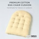 image 2 of Homescapes Cream Round Egg Chair Swing Cushion
