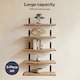 image 5 of Levede Floating Shelves Wood Wall Mounted Shelf Rustic Set of 5 Light Brown