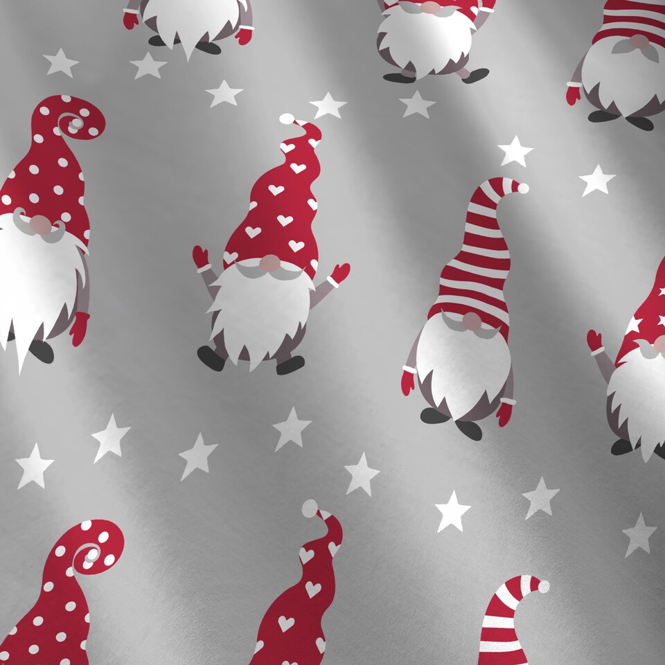 image 1 of Fusion Gnome For Christmas Duvet Cover Set Silver