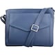 image 4 of Cross Body Shoulder Genuine Soft Leather Pocket Detail Handbag Grey | Autumn Ink Light Grey