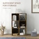 image 3 of HOMCOM 6-Cube Bookshelf, Display Shelving Unit for Home Office, Rustic Brown
