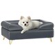image 1 of PawHut Dog Sofa Pet Couch w/ Removable Backrest Cushion Washable Cover - Grey