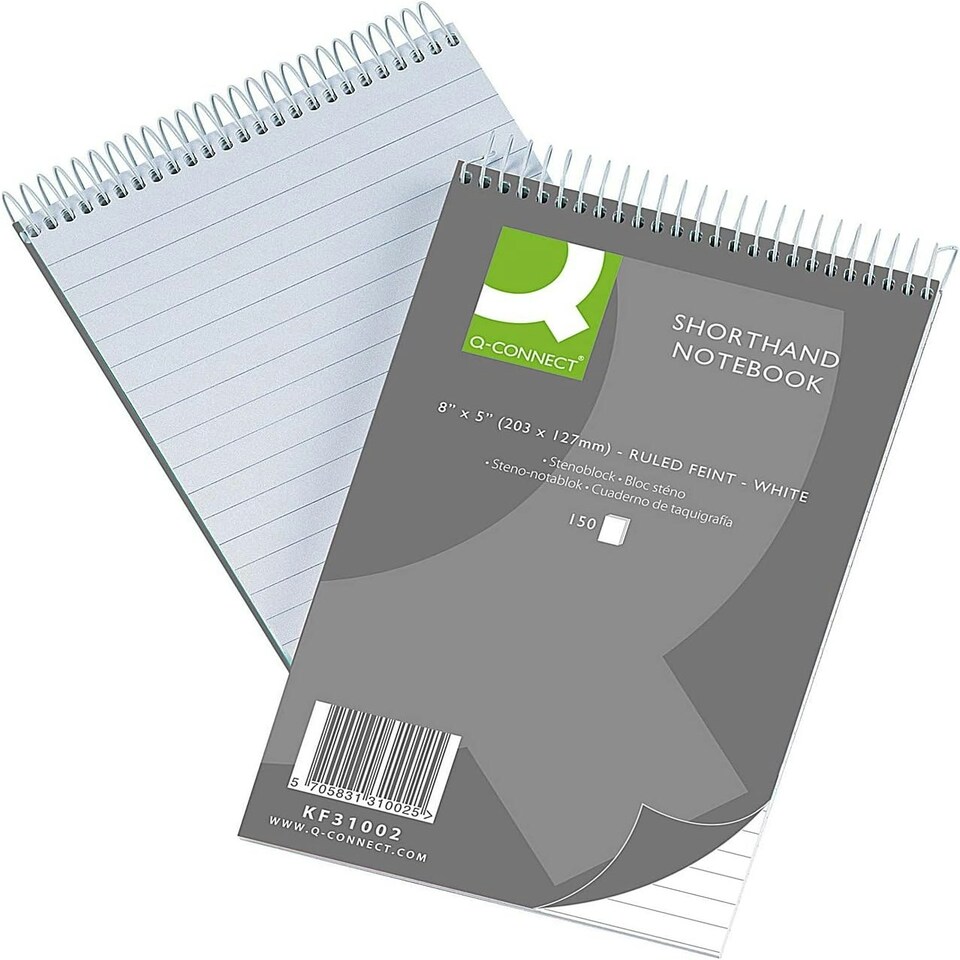 image 1 of Feint Ruled Shorthand Notebook 160 Pages 203x127mm (Pack of 20)
