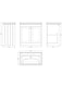 image 2 of Balterley Floor Standing 2 Door Unit with Classic Basin 3 Tap Hole | Grey | 800 x 800 x 453mm