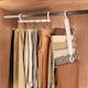 image 1 of Harbour Housewares Space-Saving Trouser Hanger - 6-in-1 - Pack of 10 - Skirt Hanger Dress Hanger Clothes Hanger Shorts Hanger Plastic Hanger
