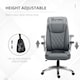 image 4 of Vinsetto Executive Office Chair with Arms, PU Leather Ergonomic Office Chair with Tilt Function and Adjustable Height, Swivel Rolling for Home Office Working, Dark Grey