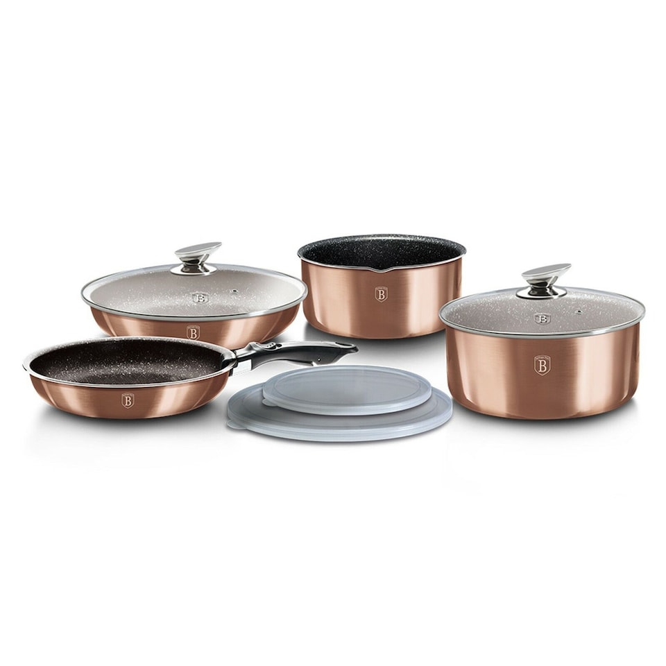 image 1 of Berlinger Haus 9Pc Rose Gold Cookware Set