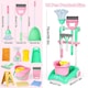 image 2 of Kids Cleaning Trolley Set - Housekeeping Pretend Play Set with Broom, Mop, Brush & Dustpan - Fun Cleaning Toys for Boys & Girls Aged 3-6, Perfect Gift for Toddlers