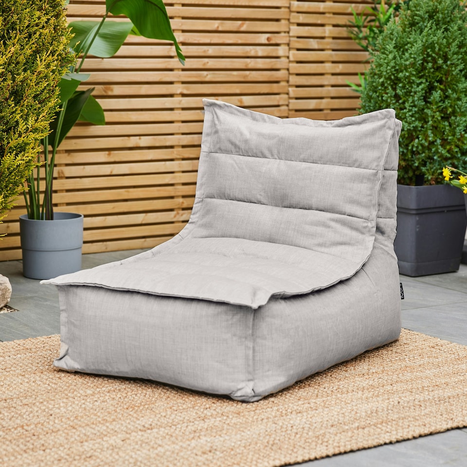 image 1 of icon Dolce Indoor Outdoor Bean Bag Lounger Grey Patio Chairs Grey