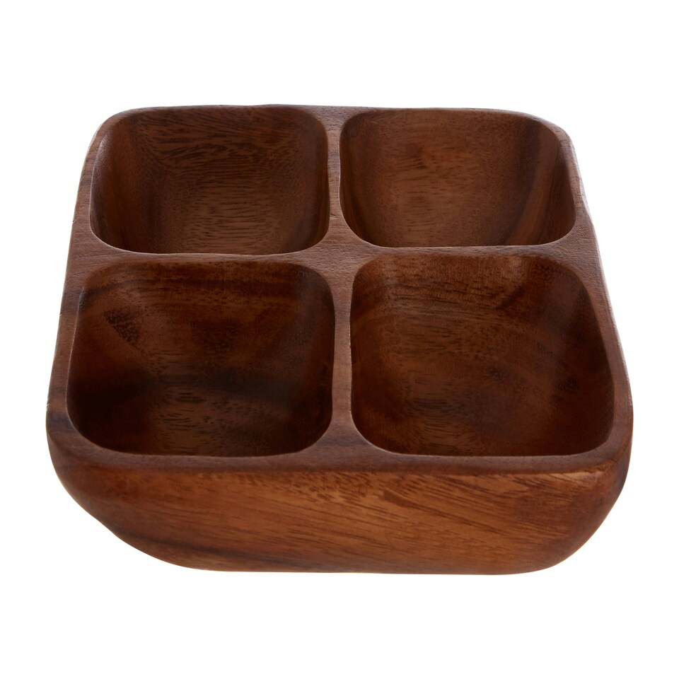 image 1 of Kora Acacia Four Section Serving Dish