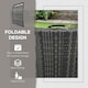 image 6 of Outsunny Folding Rattan Sun Lounger with Cushion and Pillow, Grey