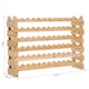 image 3 of HOMCOM 72 Bottle Shelf Wine Rack Holder Stand, Storage Pine Wood