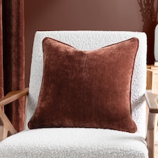 Yard Heavy Chenille Piped Cushion | Brown | Nutmeg | 50 x 50cm | 1
