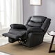 image 8 of Seattle Electric Automatic Recliner Home Lounge Bonded Leather Chair (Black)