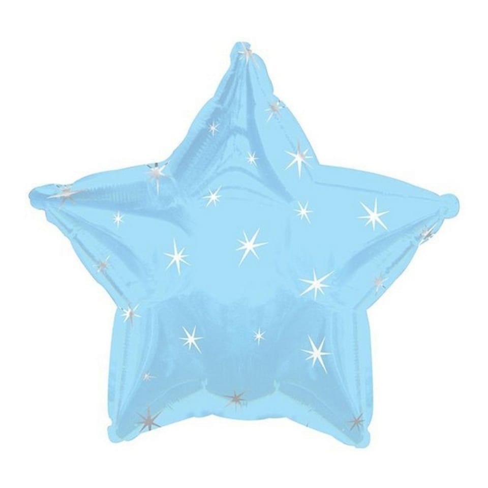 Creative Party Sparkle Star Foil Balloon - Powder Blue - One Size