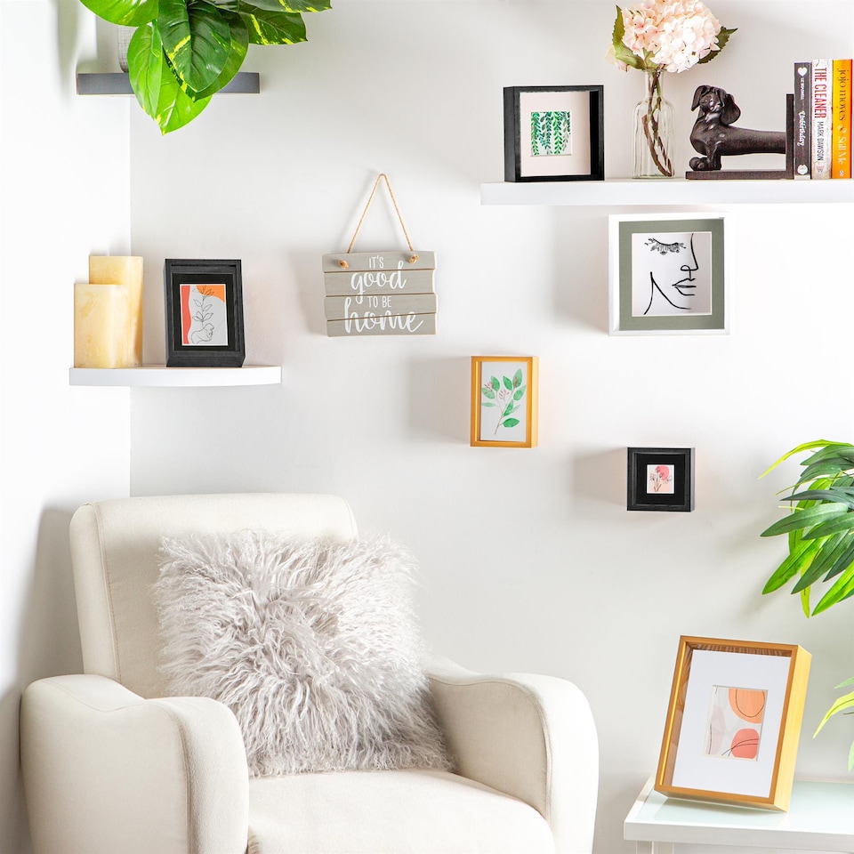 image 1 of Nicola Spring 8 x 10" Deep Photo Frame - Black/Black Mount - 3D Deep Box Picture Frame Display Case (27.5 x 22.5cm)