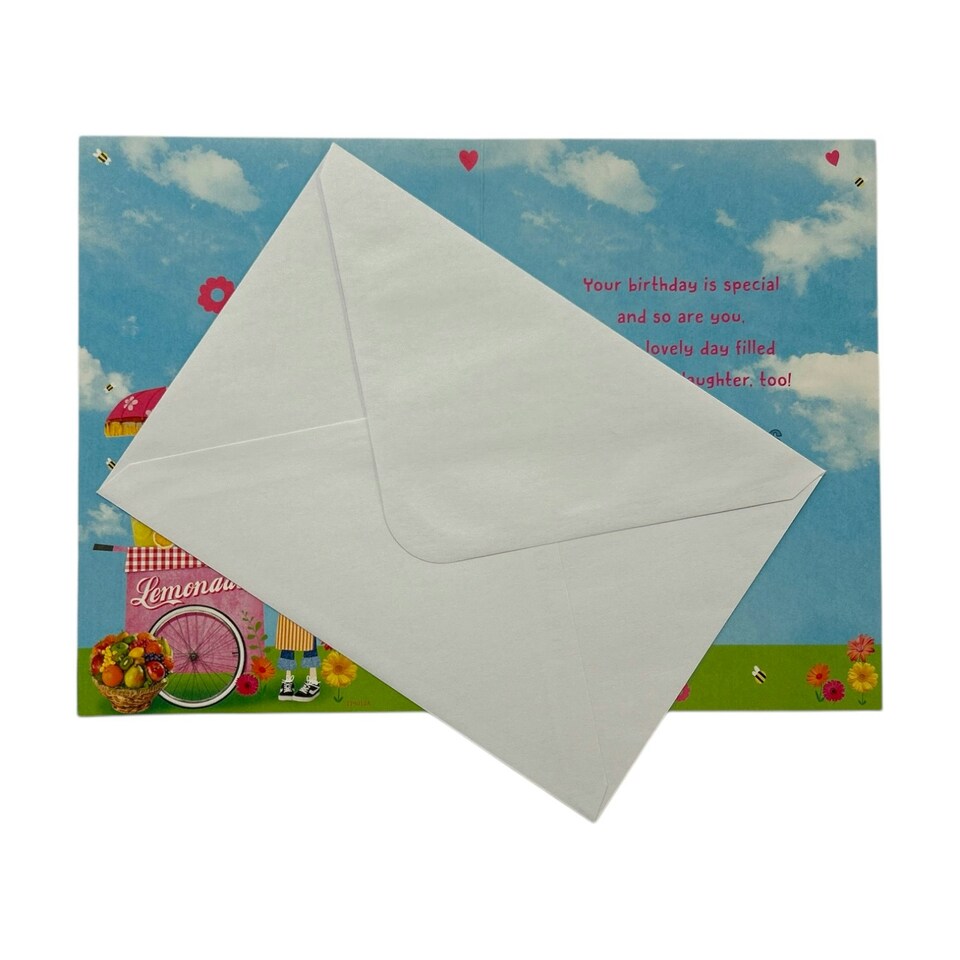 image 1 of Age 09 Female Juvenile Trendy Pops Girl with Lemonade Design Birthday Card
