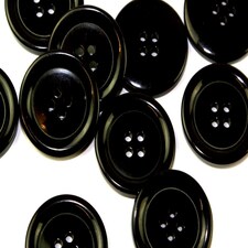 Minerva Brown 23mm Round Plastic Coat Buttons for Dressmaking - per pack of 100