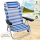 image 3 of Beach Chair Aktive Foldable Cushion White Blue 48 x 84 x 46 cm (2 Units) N/A