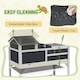 image 5 of PawHut Tortoise House w/ Adjustable Lamp Holder, Openable Lid, Storage Shelf