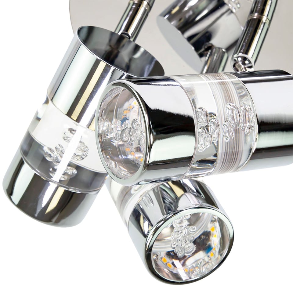 image 1 of Chrome Bathroom Spot Light with LED Bubble Acrylic Heads | Chrome