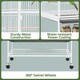 image 4 of Yaheetech 132 cm Tall Large Parrot Cage Rolling Metal Bird Cage White