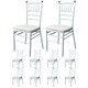image 1 of Dining Seat Chair Covers Stretchable Spandex High-Back Slipcovers - 10pcs
