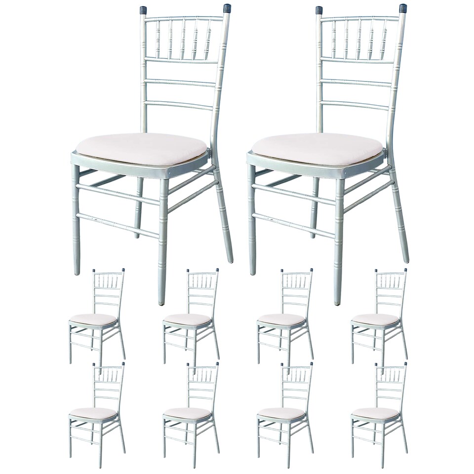 image 1 of Dining Seat Chair Covers Stretchable Spandex High-Back Slipcovers - 10pcs