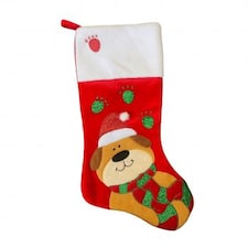 Gisela Graham Christmas Dog Design Felt Stocking